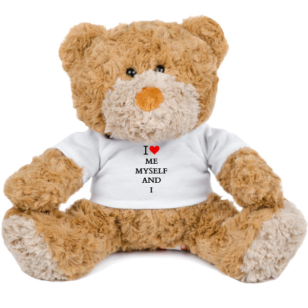 Medvídek Teddy s potiskem Medvídek I LOVE ME, MYSELF AND I
